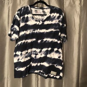 Denim & Supply Ralph Lauren Tie Die V-Neck Tee, XL